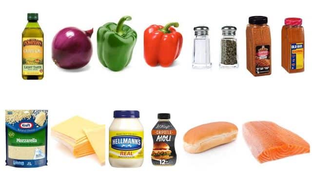 Salmon Cheesesteak Recipe Ingredients