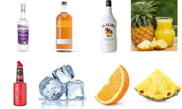 Outback Castaway Cocktail Recipe Ingredients