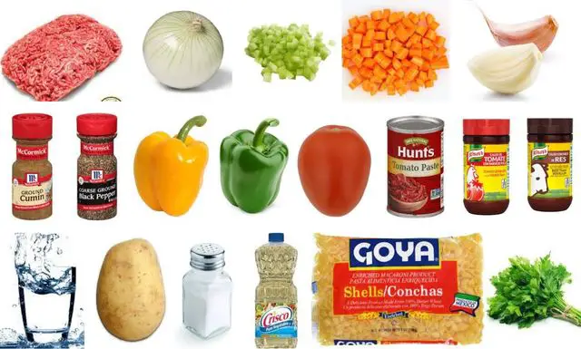 Conchitas Con Carne Recipe Ingredients
