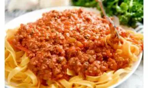 Harry Hamlin Bolognese Sauce Over Spaghetti