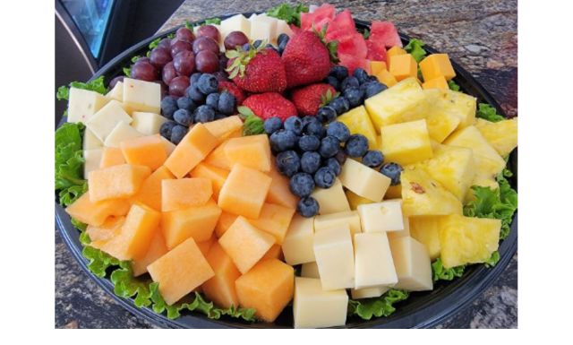 Cheese And Fruit Platter For Black Orchid Martini As A Side Dish