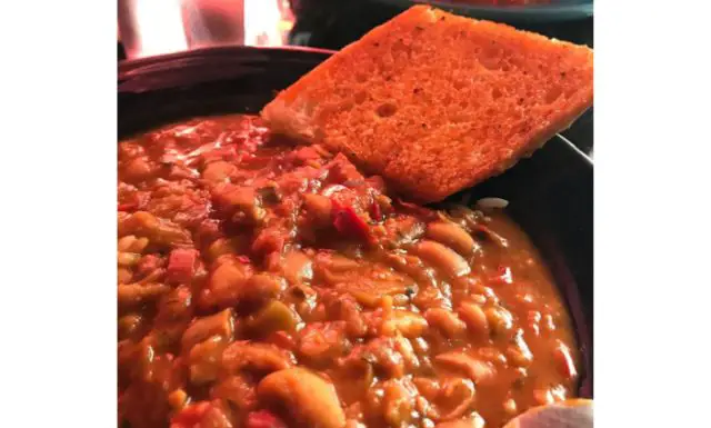 Red Beans With Yats Bread As A Side Dish