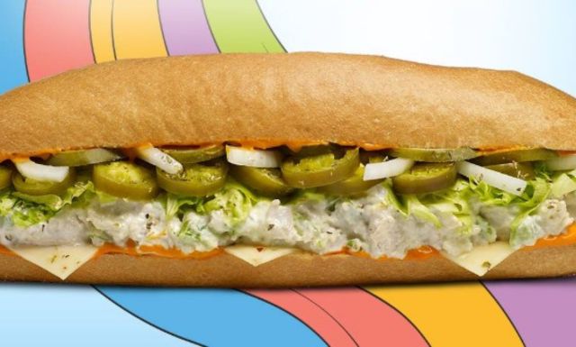 Hoagie Roll Sandwich With Wawa Chicken Salad