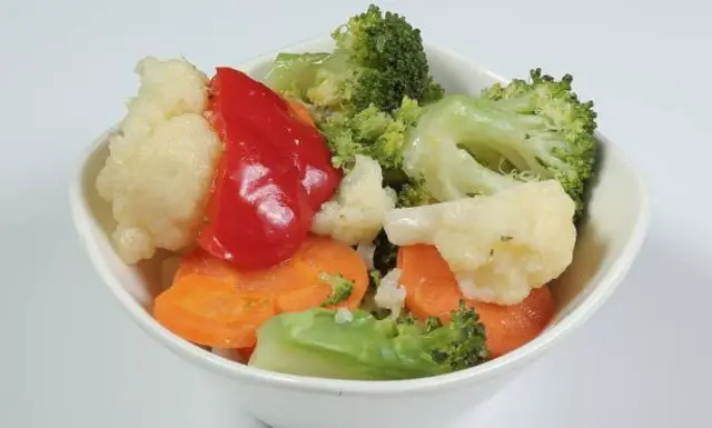 Steamed Vegetables For Red Rock Shrimp As A Side Dish