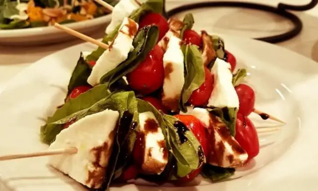 Caprese Skewers For Mango Berry Bull As A Side Dish