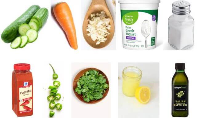 Cucumber Carrot Salad Recipe Ingredients