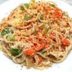 White Sauce Spaghetti With Vegetables