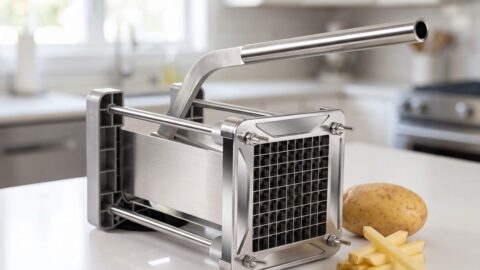 Sopito French Fry Cutter with stainless steel cutting grid and lever